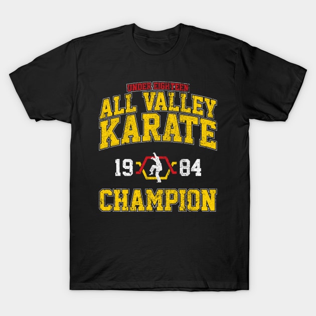 1984 All Valley Karate Champion T-Shirt by huckblade